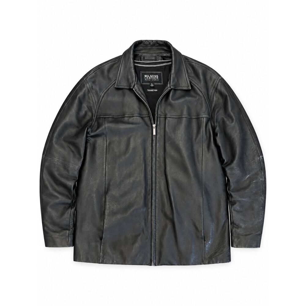 Wilsons Leather Pelle Studio Men’s Black Leather Jacket XL